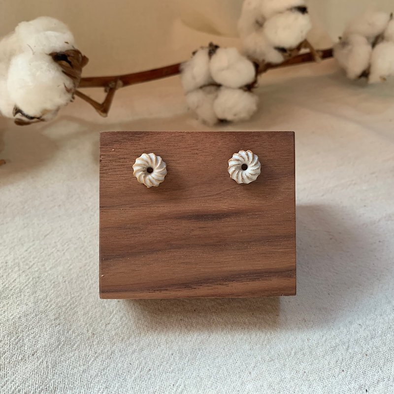 Clay a little edge earrings 8 - Earrings & Clip-ons - Pottery 