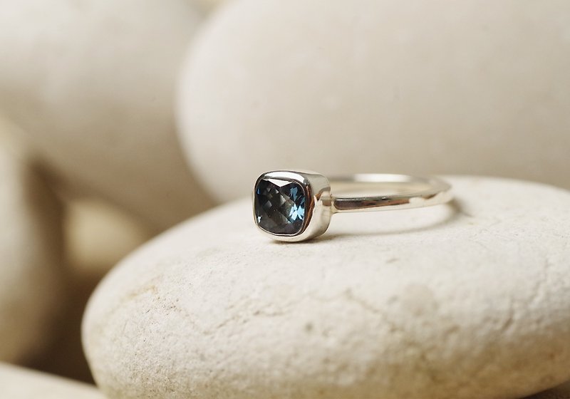 ロンドンブルートパーズのシルバーリング - 戒指 - 寶石 藍色
