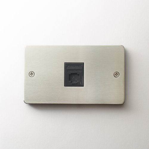 光引 quoin．開關插座設計 標準型開關面板 髮絲銀 搭配Panasonic國際牌 網路插孔 Cat6