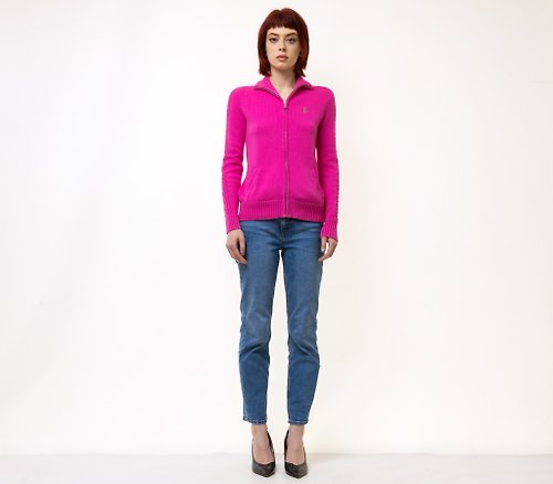 MoodShopGirls Ralph Lauren Sweater y2k Pink Sweater Knitted Jumper 5262