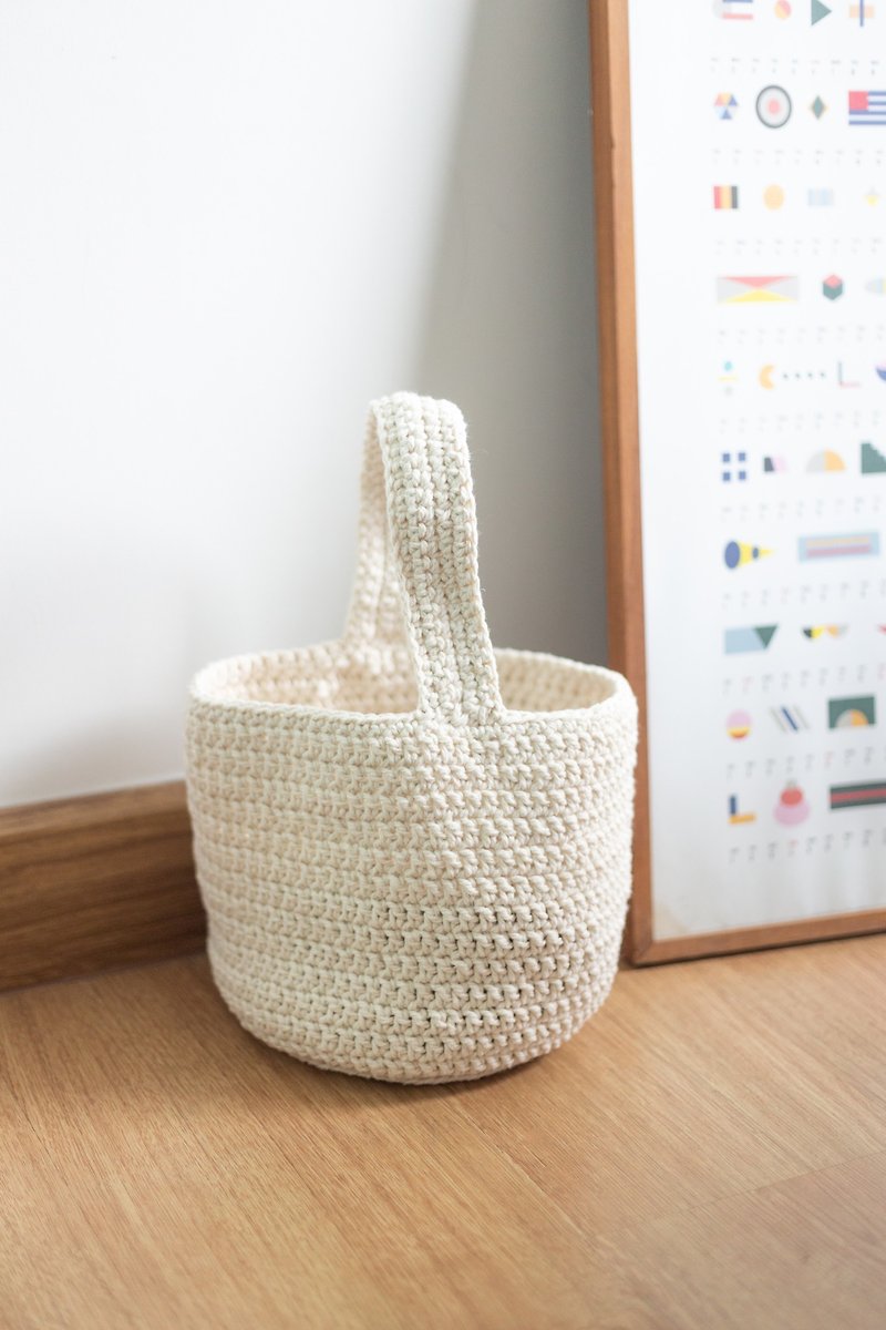 Grayareamade crochet bucket bag - Handbags & Totes - Cotton & Hemp 