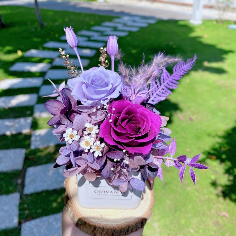 玫瑰盆花 乾燥花 求婚 中秋節 結婚禮物 課程 一人成團 - 植栽/花藝 - 植物．花 