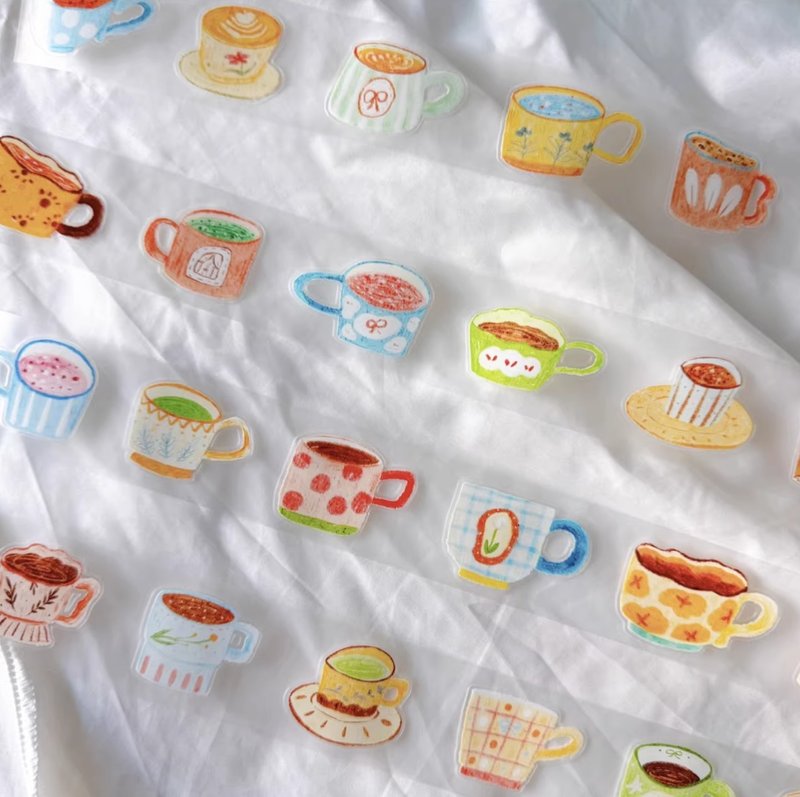 ぐるぐる PET & 和紙マスキングテープ ダイカット 6m巻 台湾製 - マスキングテープ・PET テープ - 紙 多色