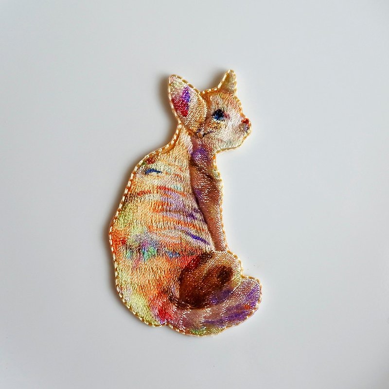 Three cat shop - photo cat electric embroidery piece - J (to be ironed) - Other - Cotton & Hemp 