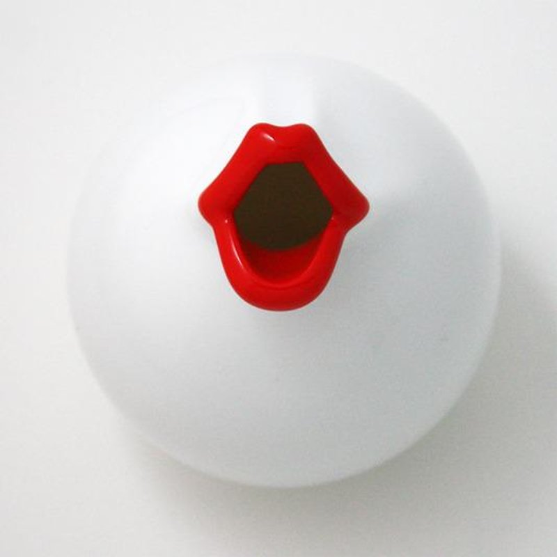 磁器 嘴脣容器  -Glossy Rouge- - 花瓶/陶器 - 其他材質 紅色