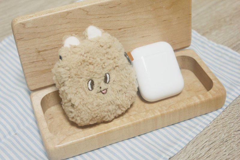 怪怪的小表情 / Airpods(第2代) /褐色款 - AirPods/耳機保護套 - 棉．麻 多色