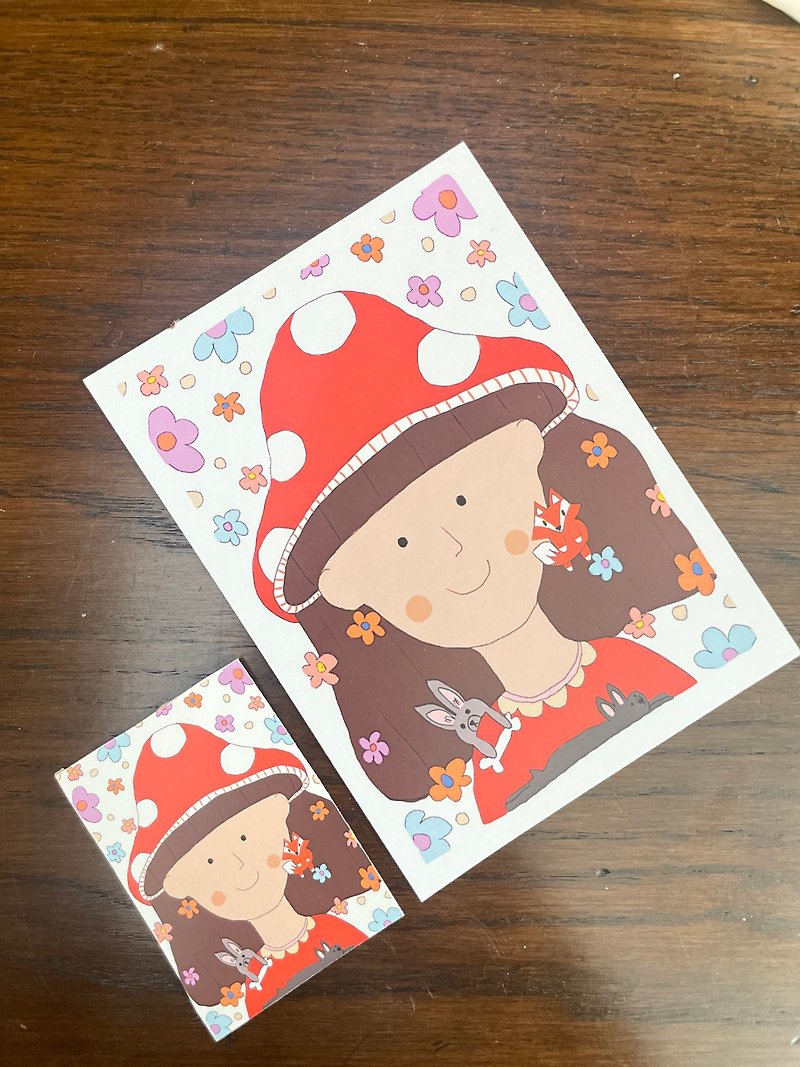 Set sticker and postcard - Cards & Postcards - Waterproof Material Red