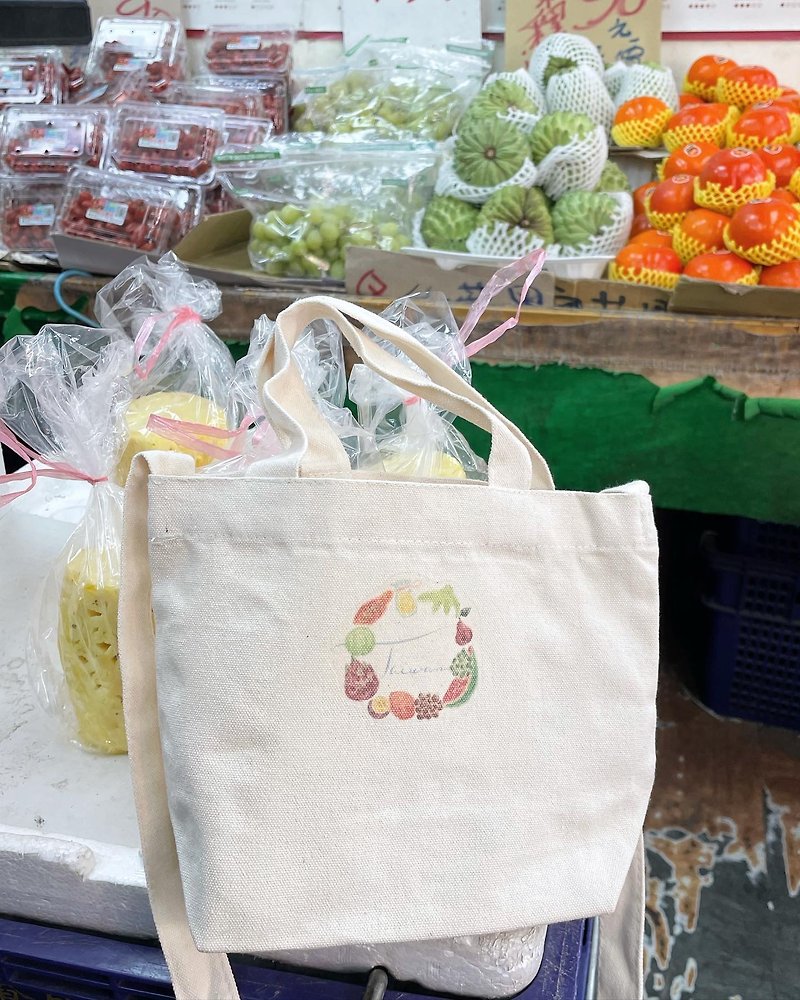 Taiwan Fruit Mini Size 2Way Tote - Handbags & Totes - Cotton & Hemp Brown