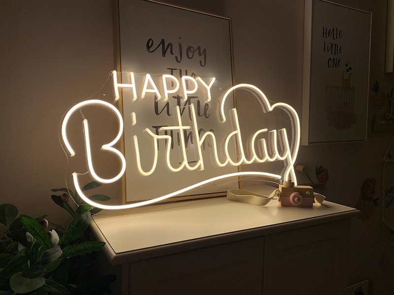 Happy Birthday丨LED Neon Light丨RL012丨AMAZING NEON - โคมไฟ - อะคริลิค หลากหลายสี