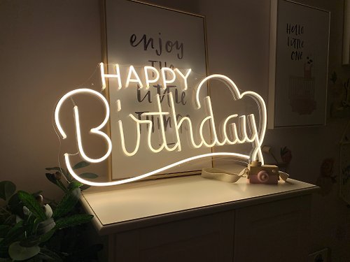 AMAZING NEON 香港霓虹燈牌專門店 Happy Birthday丨LED霓虹燈丨RL012丨AMAZING NEON