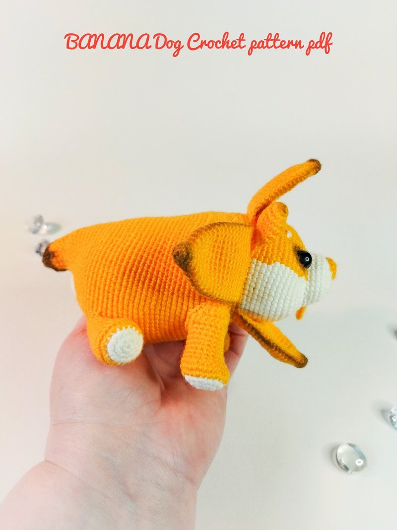 Amigurumi香蕉狗图案pdf。 钩针图案pdf香蕉狗的英文。 - 手工藝教學/工具書 - 其他材質 