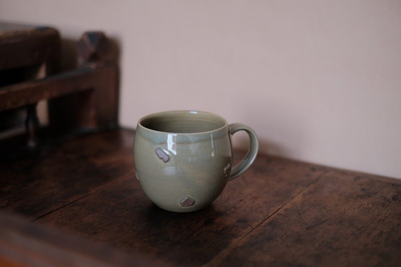 Mug | Stoneware celadon green pottery mug - Mugs - Pottery Green