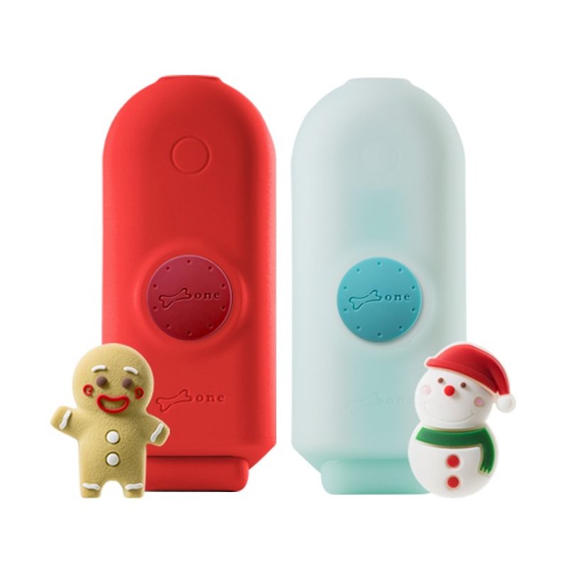 Bone / Smart Stand Funny Button Action Power 6700mAh - Gingerbread Man / Snowman - Chargers & Cables - Silicone Multicolor