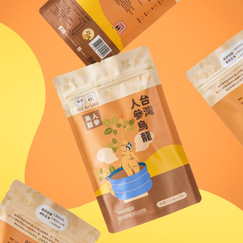 【Sage Tea 原葉茶包 - 有繩】 【隨機新舊包裝】 人蔘烏龍 10個 - 茶葉/茶包/水果茶 - 其他材質 