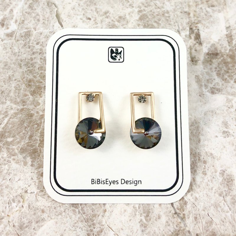 Bibi Fun Selection Series-Elegant Small Lucky Stainless Steel Earrings - Earrings & Clip-ons - Crystal 