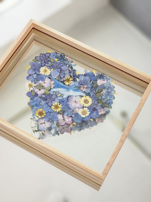 iLife 手感設計 實木花框∣藍鯨花園∣花草標本