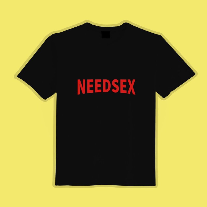 NETFLIX NEED SEX 諧音 衣服 T恤 黑T 短袖 純棉 吸濕排汗 涼感衣 - 男 T 恤 - 棉．麻 多色