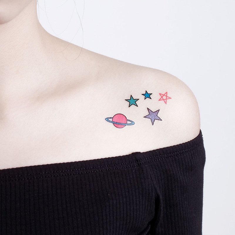 刺青紋身貼紙 / 星辰宇宙 Surprise Tattoos - 紋身貼紙/刺青貼紙 - 紙 多色