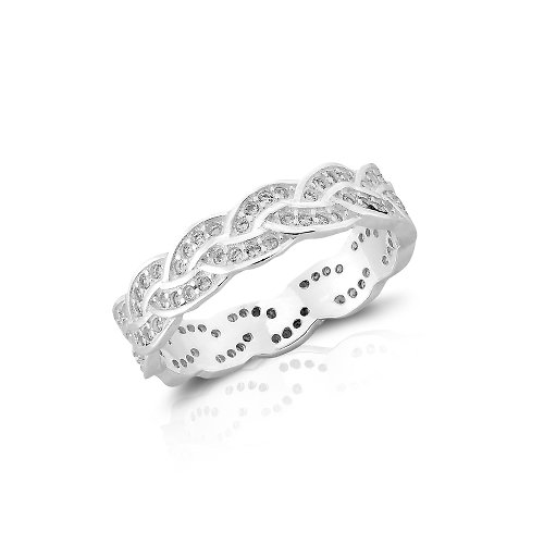 norwajewelry 【Gift box】925 Sterling Silver CZ Diamond Ring