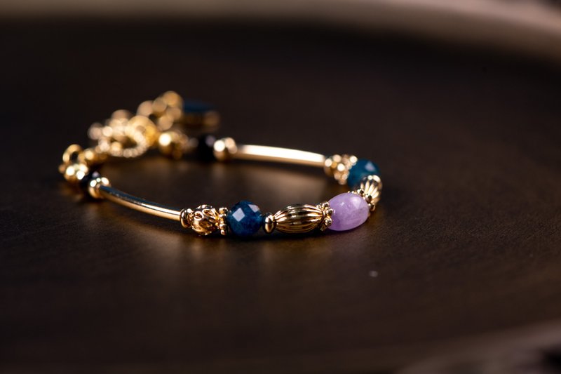 【Minuet】014 Lavender Amethyst Stone Bracelet - สร้อยข้อมือ - เครื่องเพชรพลอย 