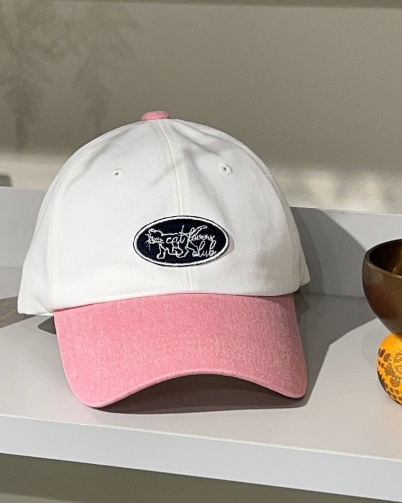 CAT LOVERS CLUB ball cap (jelly pink) - หมวก - ผ้าฝ้าย/ผ้าลินิน 