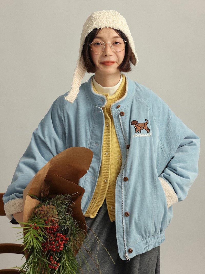 odd maker 一件很有復古感覺的加厚保暖復古燈芯絨外套外套女冬季 - 女大衣/外套 - 棉．麻 