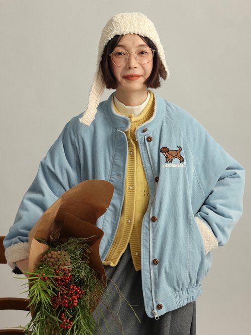 oddmaker odd maker 一件很有復古感覺的加厚保暖復古燈芯絨外套外套女冬季