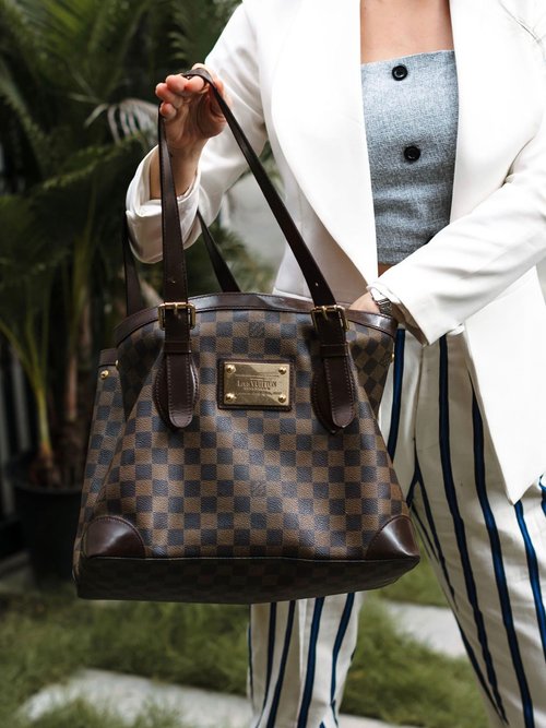 Vintage Checkerboard LV Hempstead Tote - Shop aparischic Handbags