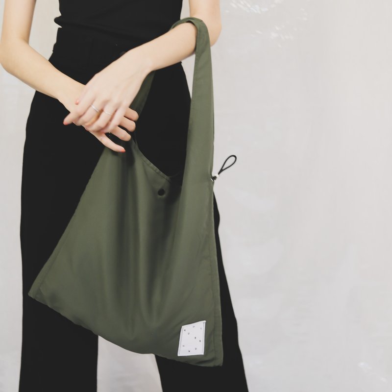 RUST BRAND / SHOPPING BAG - GREEN - 手提包/手提袋 - 棉．麻 黑色