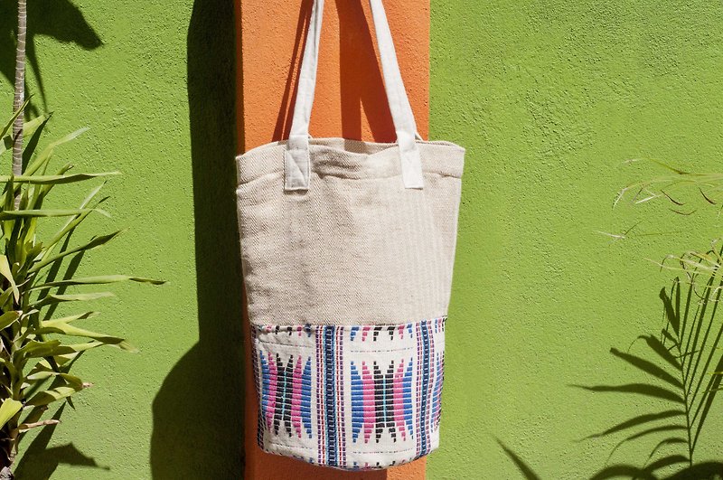 Cotton Handwoven Cloth Bag Messenger Bag Side Backpack Shoulder Bag Tote Bag Shopping Bag - South America Travel - Messenger Bags & Sling Bags - Cotton & Hemp Multicolor