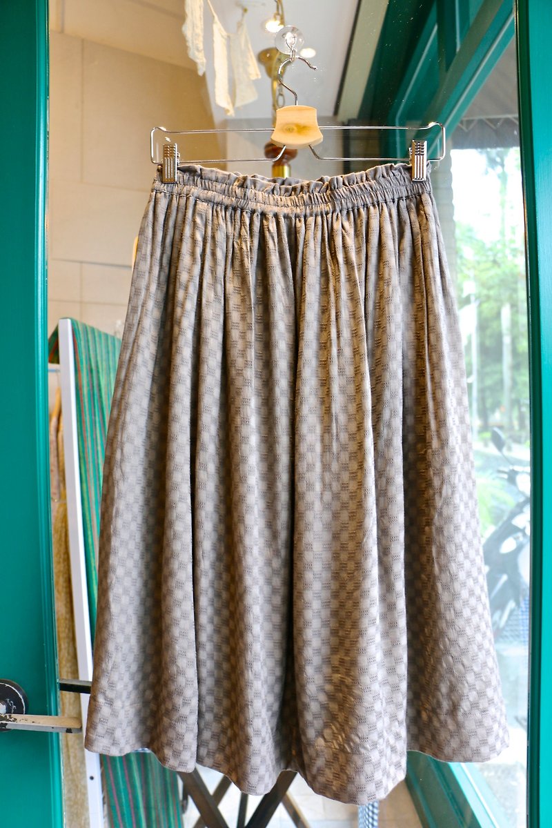 Purin select zakka small box plain embroidered skirt (BJ1603112) - กระโปรง - ผ้าฝ้าย/ผ้าลินิน 