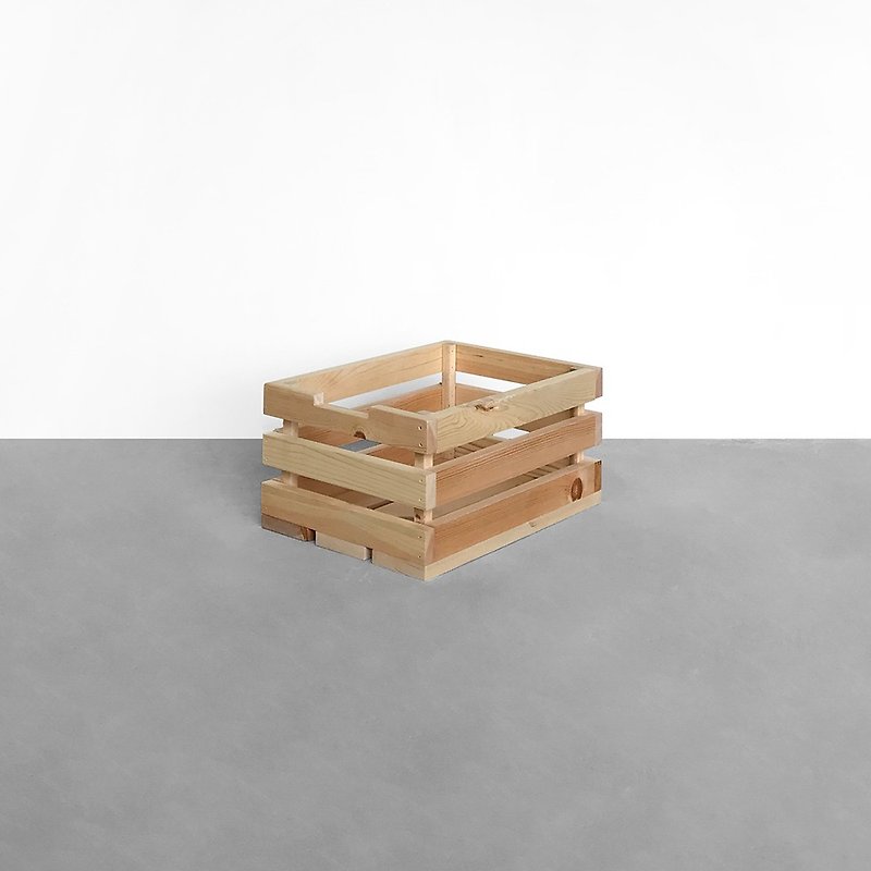 Solid wood storage box CU038 - ชั้นวาง/ตะกร้า - ไม้ สีนำ้ตาล