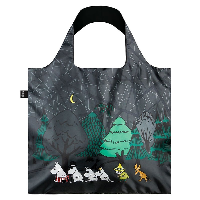 LOQI - Moomin Forest - กระเป๋าแมสเซนเจอร์ - พลาสติก สีเทา