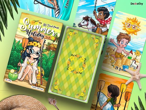 Deckstiny, the tiny destiny decks 78pcs Summer Holiday Tarot Version 2 (1 of 4seasons set)