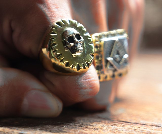 スカルリングバイカーモーターサイクリストスカルヴィンテージ