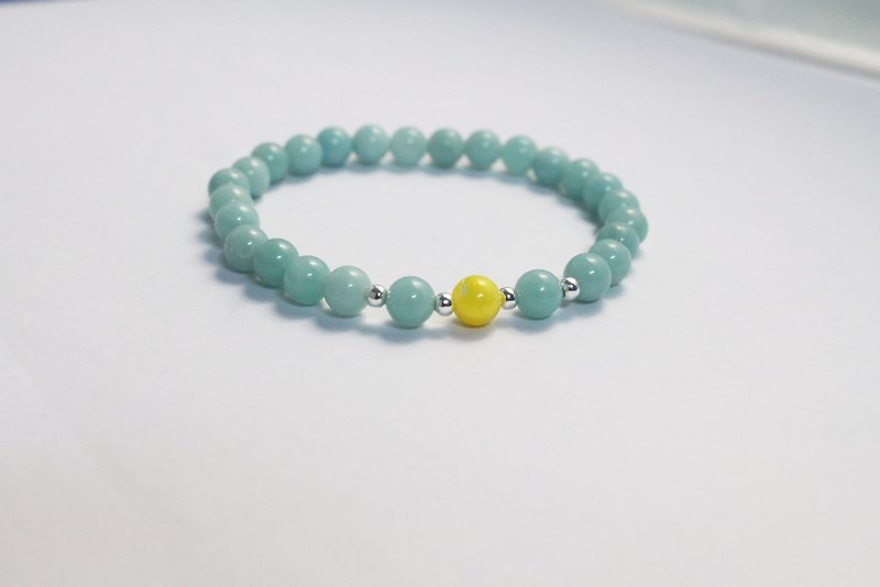 108 perles Tiffany's Youth / Tianhe 石 Bracelet 6MM - 金属細工/アクセサリー作り - 宝石 イエロー