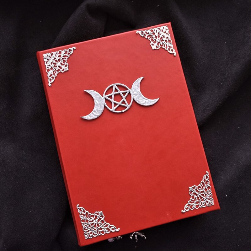Celtic witchcraft book of shadow Practical witch magic spell book grimoire - 筆記本/手帳 - 紙 紅色