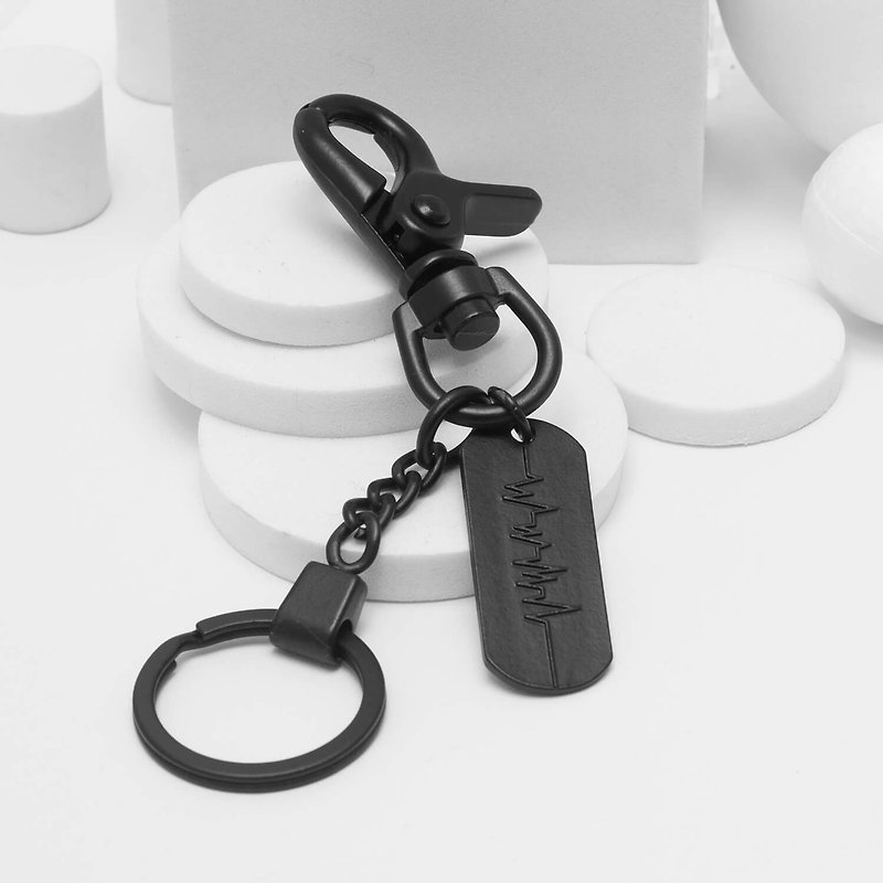 Recovery ECG key ring (fog black) - Keychains - Other Metals Black