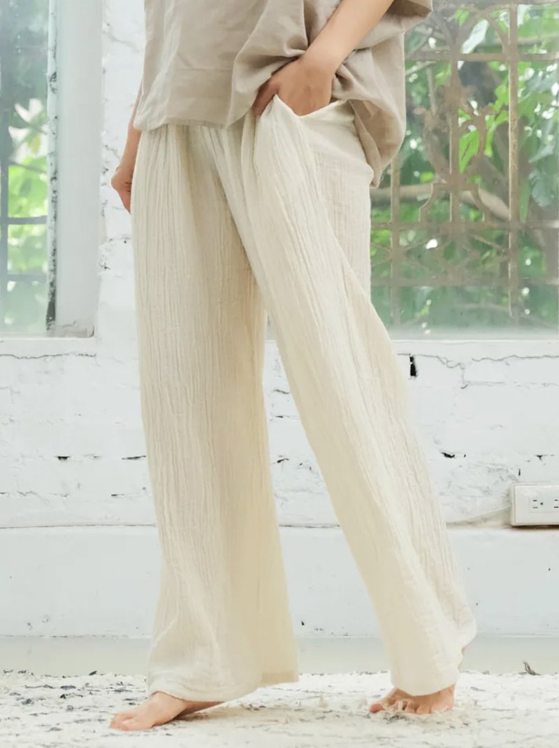 【Minor Imperfection Special Offer】Omake Bottoms - กางเกงขายาว - ผ้าฝ้าย/ผ้าลินิน หลากหลายสี