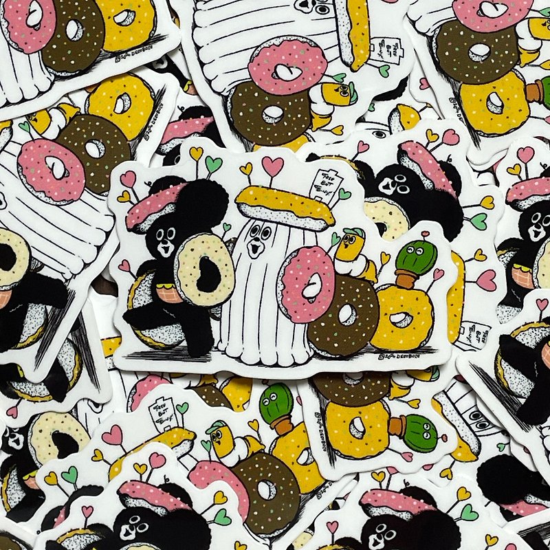 sticker donut parade - สติกเกอร์ - วัสดุอื่นๆ 