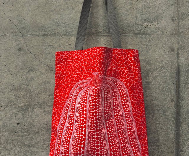 【草間彌生】美術館限定 カボチャ模様の赤いトートバッグ 草間彌生 美術館限定 赤いかぼちゃ トートバッグ - ショップ