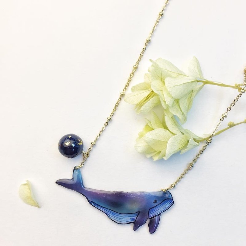 [Atelier A.]Christmas Selected Whale swims in the Galaxy Necklace - Chokers - Other Materials 