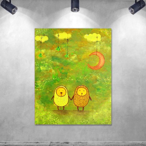 kami 創作森林 無框複製畫 ∣ 情侶 / 新居禮物