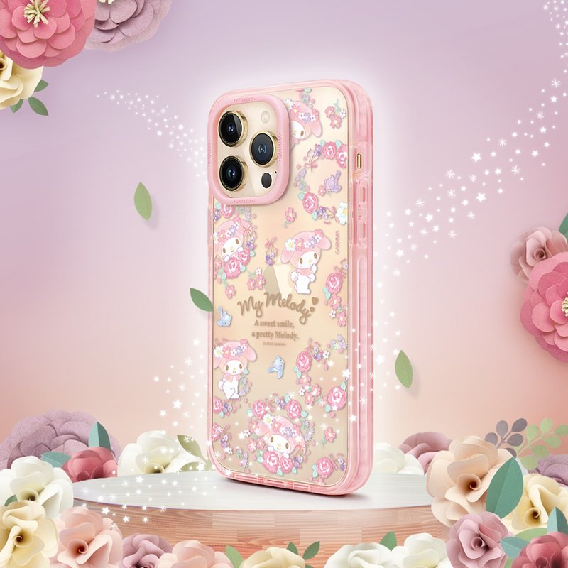 GARMMA My Melody iPhone 14系列 經典款保護殼 花叢探險 - 手機殼/手機套 - 塑膠 粉紅色