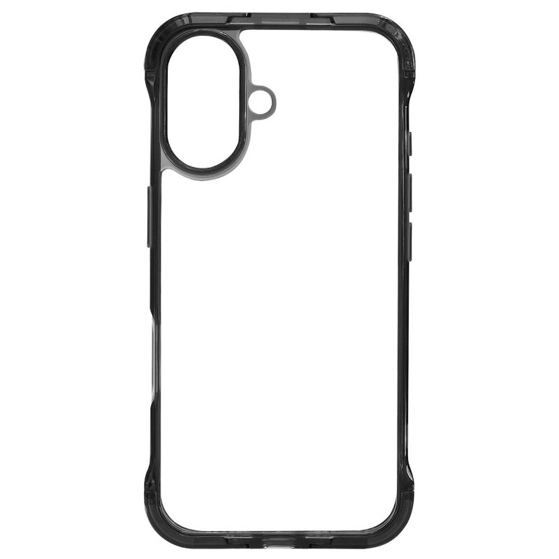 LazyCase Lazy Stand Anti-fall Case Standard Transparent Black iPhone 16 15 14 13 Pro Max - เคส/ซองมือถือ - วัสดุอื่นๆ สีใส