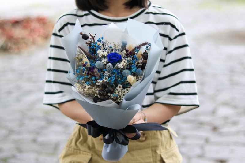 High-quality dry bouquet - ช่อดอกไม้แห้ง - พืช/ดอกไม้ สีน้ำเงิน