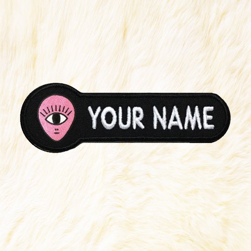 24PlanetsStudio Alien Pink Personalized Iron on Patch Your Name Your Text Buy 3 Get 1 Free