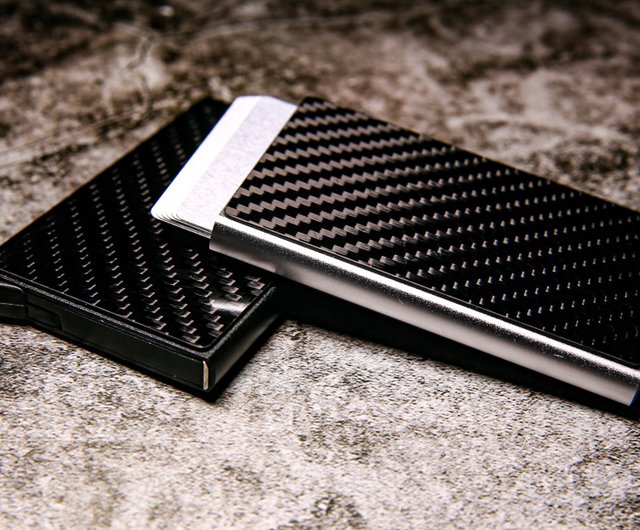 carbon fiber aluminum alloy letter of credit card holder shop reza life design id & badge holders pinkoi carbon fiber aluminum alloy