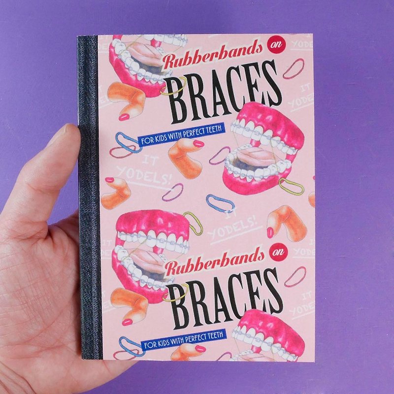 Pinky mood wearing Braces - Blissful Booklet - การ์ด/โปสการ์ด - กระดาษ สึชมพู
