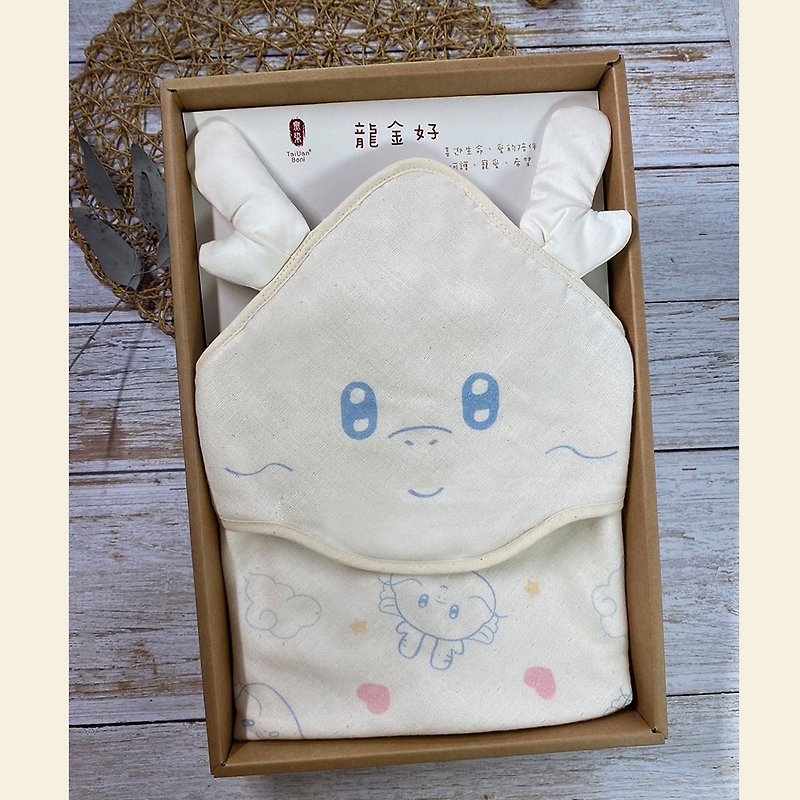 Gauze wrap gift box-Longjinhao-light blue - ของขวัญวันครบรอบ - ผ้าฝ้าย/ผ้าลินิน 